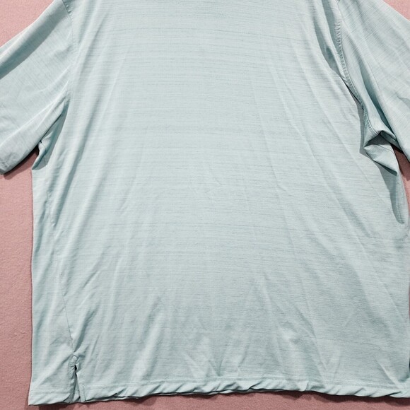 Reebok Shirt Mens 3XL XXX Turquoise Blue Solid Polo Speedwick Short Sleeve - Picture 14 of 15